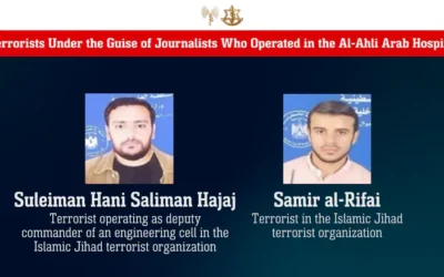 IDF eliminates Islamic Jihad terrorists disguised as journalists in Gaza hospital compound