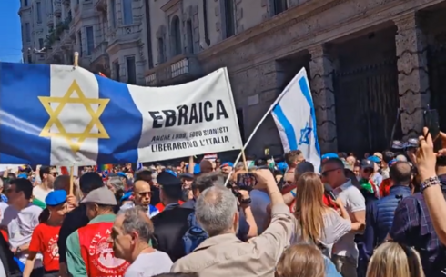 Pro-Palestinian mob drives Jewish Brigade descendants out of Milan Liberation Day march