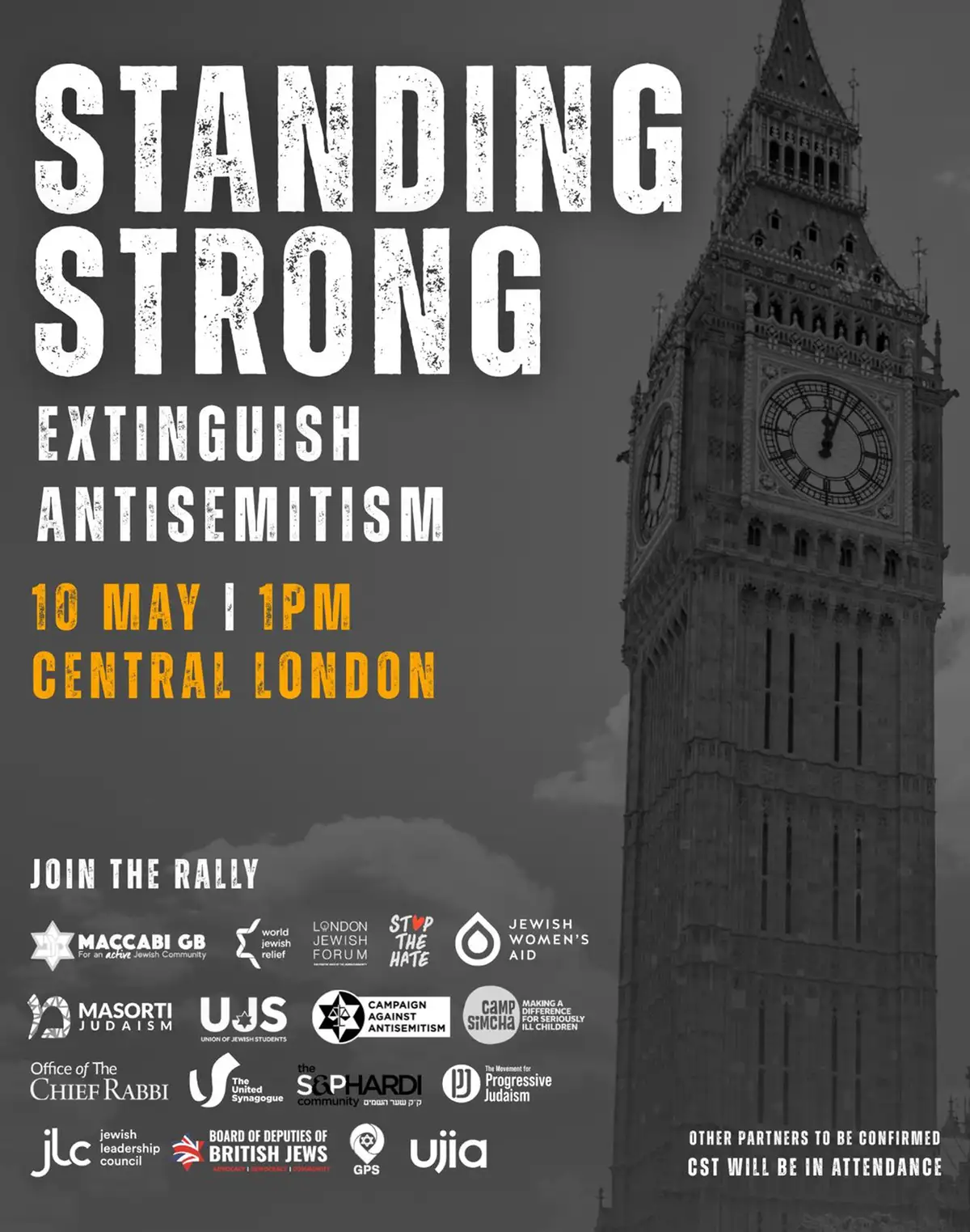 Community to unite at ‘extinguish antisemitism’ march in central London on May 10
