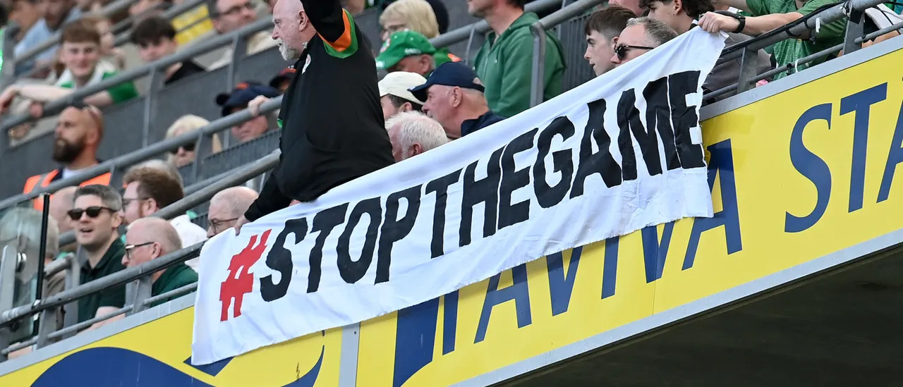 International Soccer Game Stopped Two Times After Fans Toss Tennis Balls On Field To Protest Israel