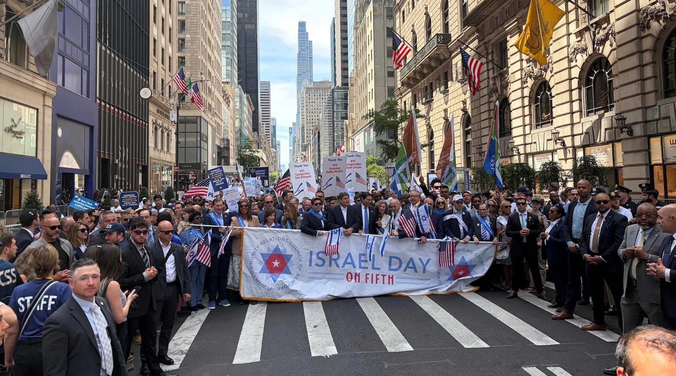 NY Democratic stalwarts show support for Israel even as Mamdani skips parade