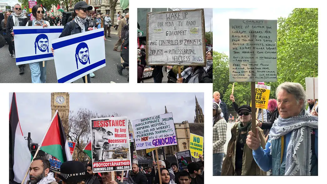 Praise for Hitler, antizionist conspiracies and intifada chants: catalogue of outrage from London’s Nakba Day march