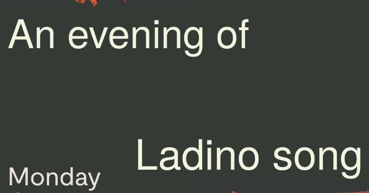 An Evening of Ladino Song