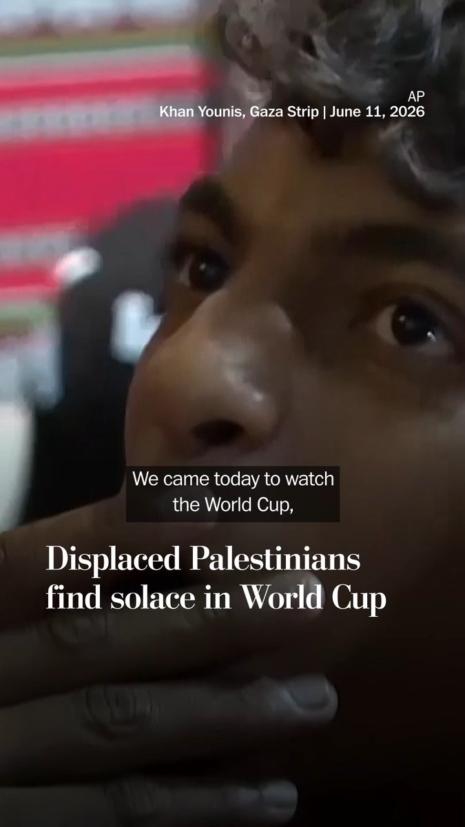 In Khan Younis, Gaza, displaced Palestinians came together to watch the opening match of the World Cup at a cafe. The Palestinian national team came close to qualifying for the tournament but fell just short. “Despite the suffering we endure, we came with joy to watch the World Cup,” said Osama Hamdan, who was displaced from Rafah. “We had hoped that one day our Palestinian national team would be present.”