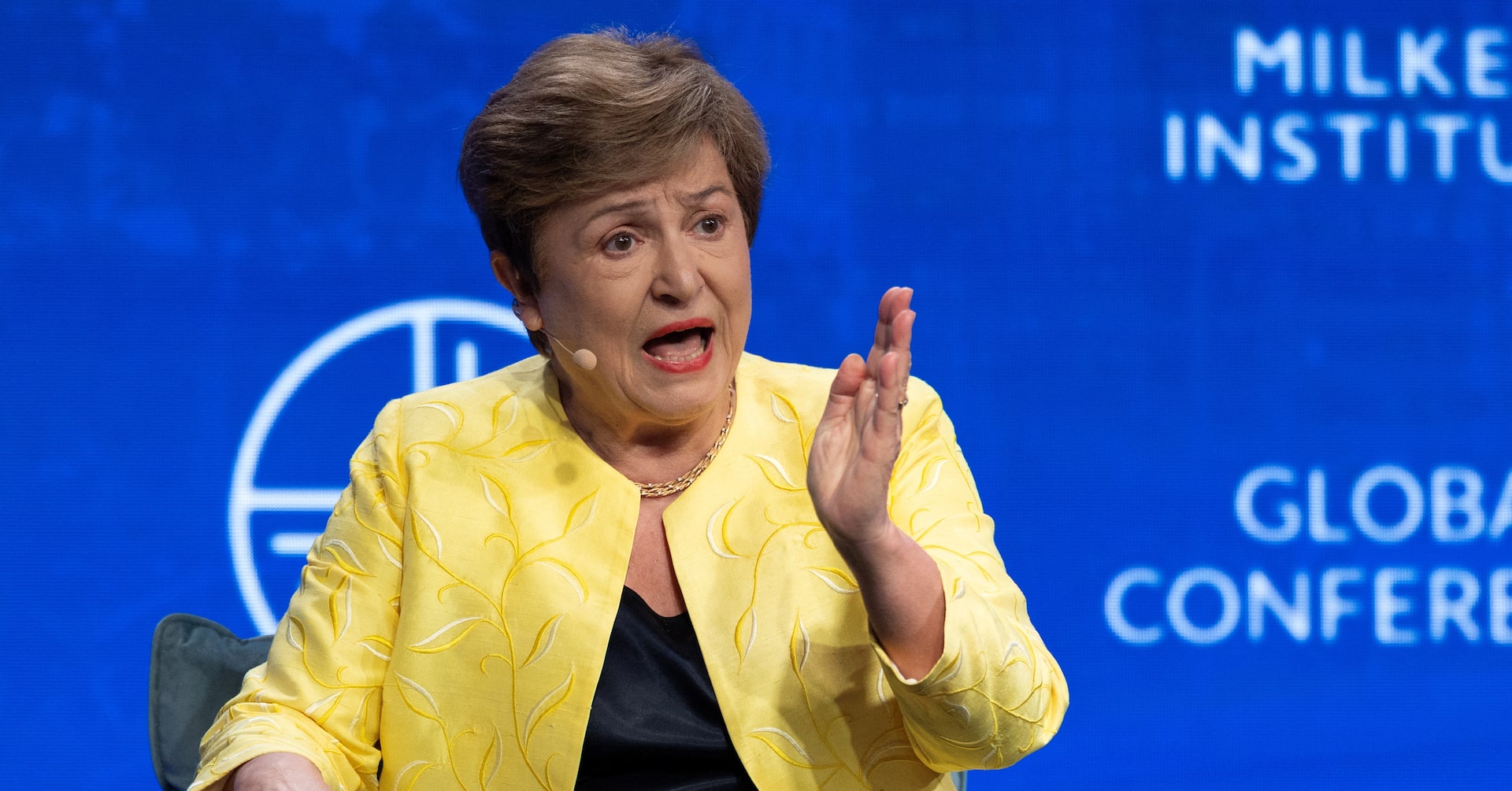 IMF chief says no global slowdown in sight yet, but risks are high
