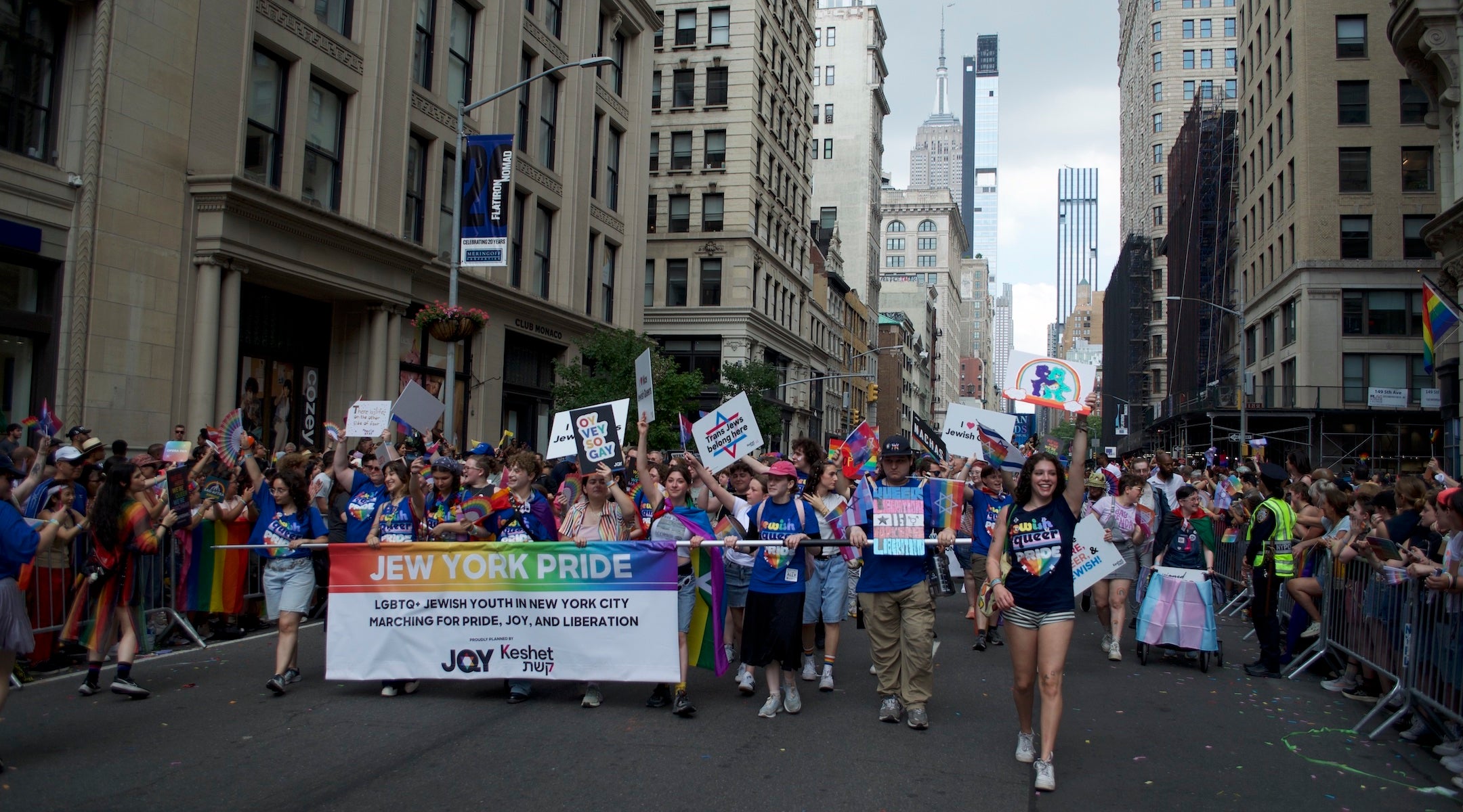 A tale of two marches: LGBTQ Jews face cheers and heckles at NYC Pride