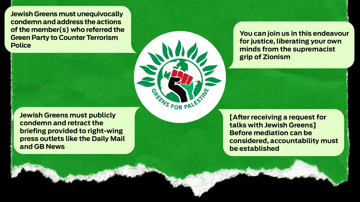 Liberate your minds from ‘supremacist grip of Zionism’, pro-Palestine Greens tell Jews