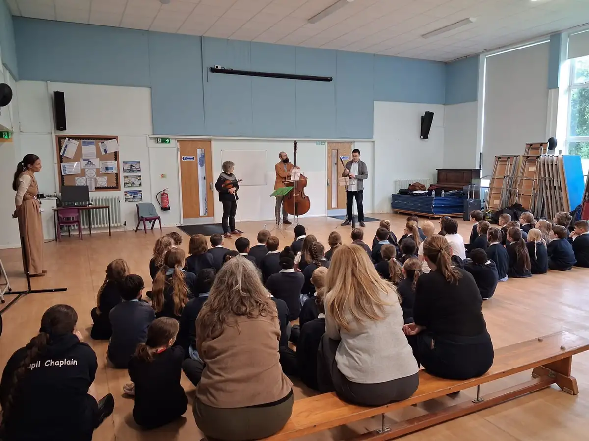 School of klezmer: Band introduces Plymouth primary school children to traditional Jewish music