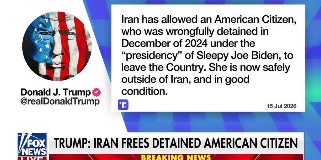 President Donald Trump: Iran frees detained American citizen | Fox News Video