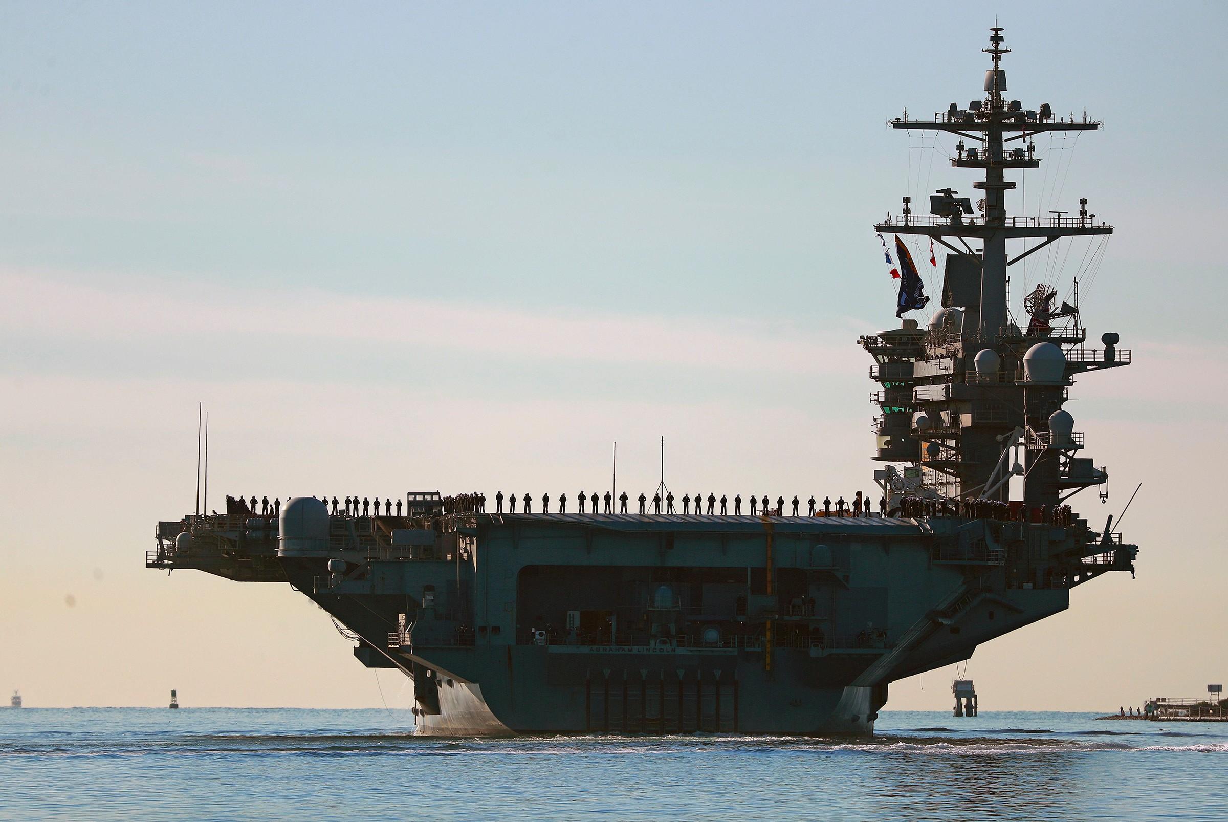 ​New aircraft carrier heads toward Mideast after reports of issues on long-deployed USS Lincoln 