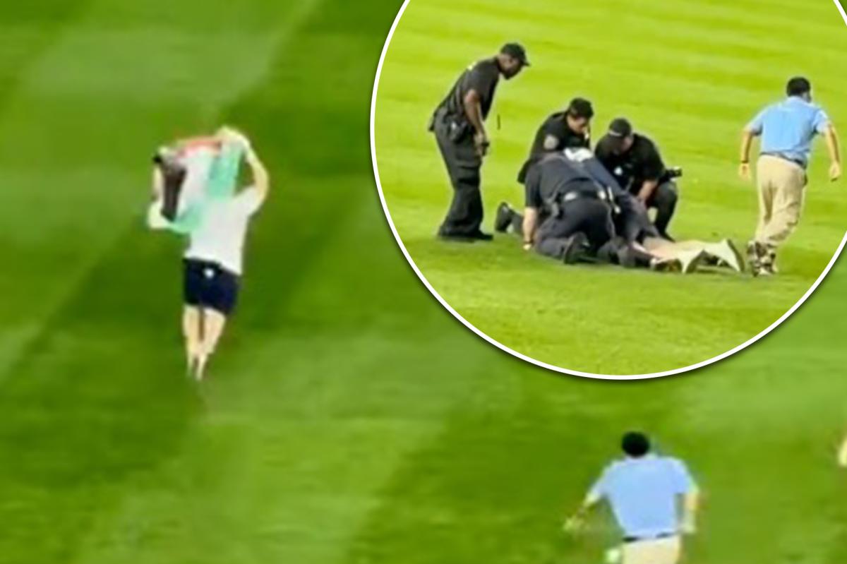 Palestinian flag-waving loon runs onto field at Yankee Stadium – Subway Series fans respond with ‘USA’ chants
