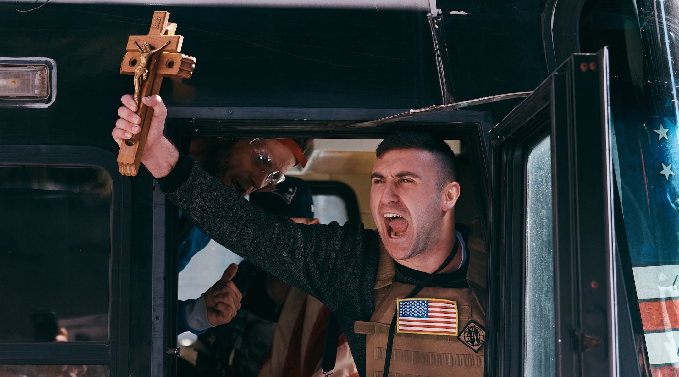 Neo-Nazi and anti-Muslim protesters clashed outside 9/11 memorial