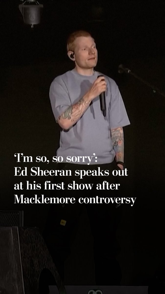 Before performing in Philadelphia on Sept. 19, Ed Sheeran addressed the controversy surrounding Macklemore’s removal from the U.S. dates of his Loop Tour following pro-Palestinian remarks made onstage. Read more: 