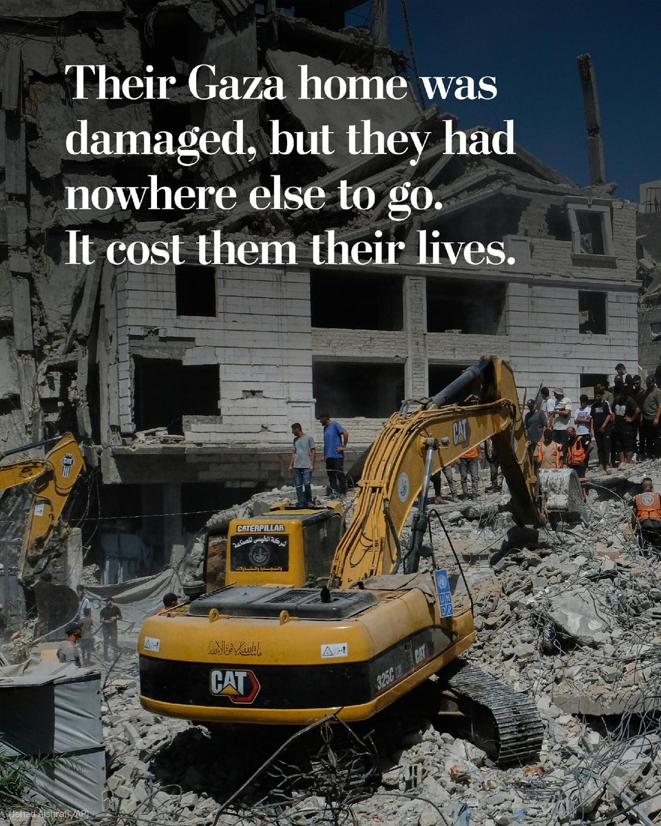 The al-Saada tower in Gaza was damaged by an Israeli airstrike nearly three years ago. But eight families stayed in the six-story building. With even tents scarce in Gaza, they had nowhere else to go. The building suddenly collapsed, killing 21 people. 
