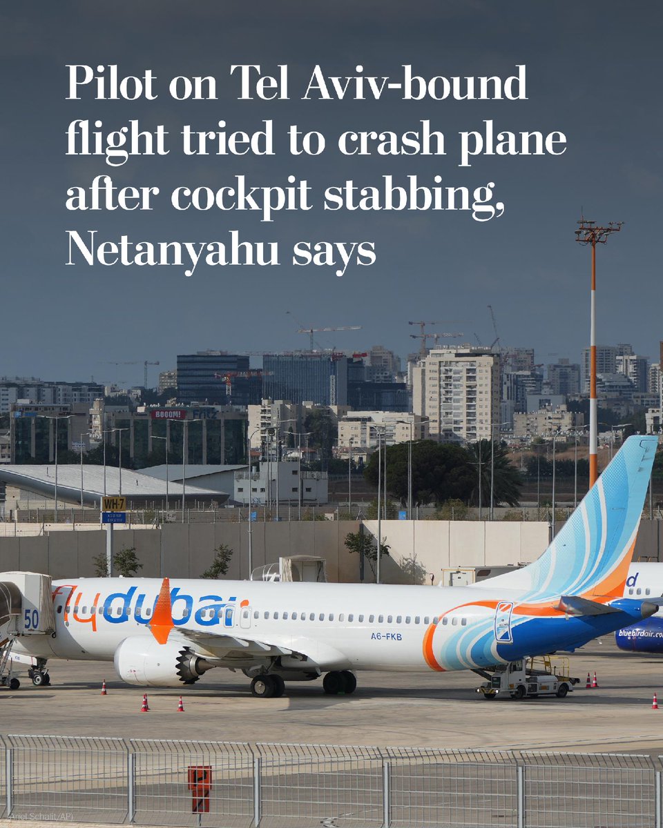 A flight carrying about 180 passengers to Tel Aviv from Dubai made an emergency landing in Saudi Arabia after one of the pilots stabbed another and sought to hijack the plane before being subdued, Israeli Prime Minister Benjamin Netanyahu said. Read more: 