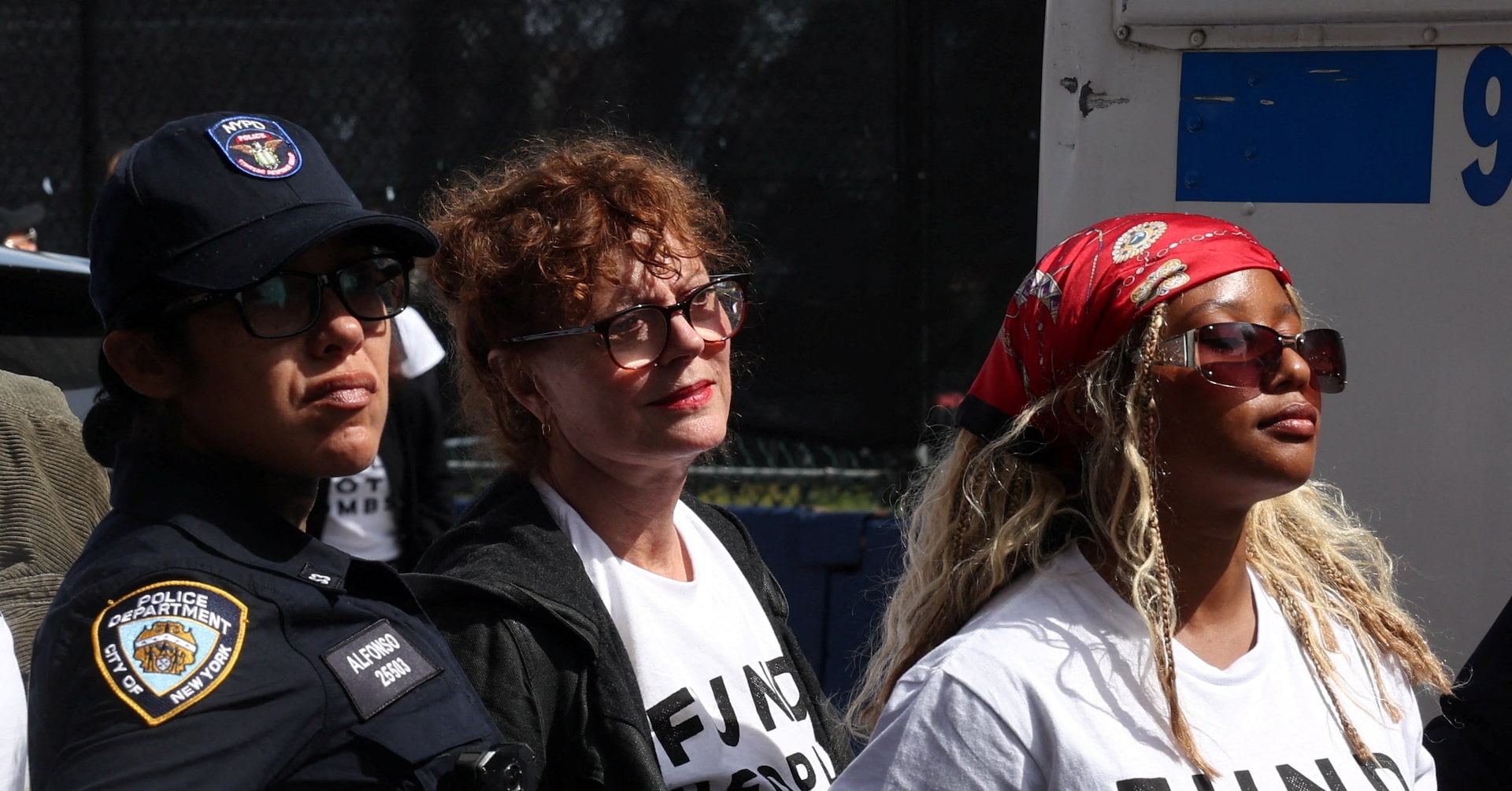 Police arrest actors, politicians protesting against Netanyahu outside UN