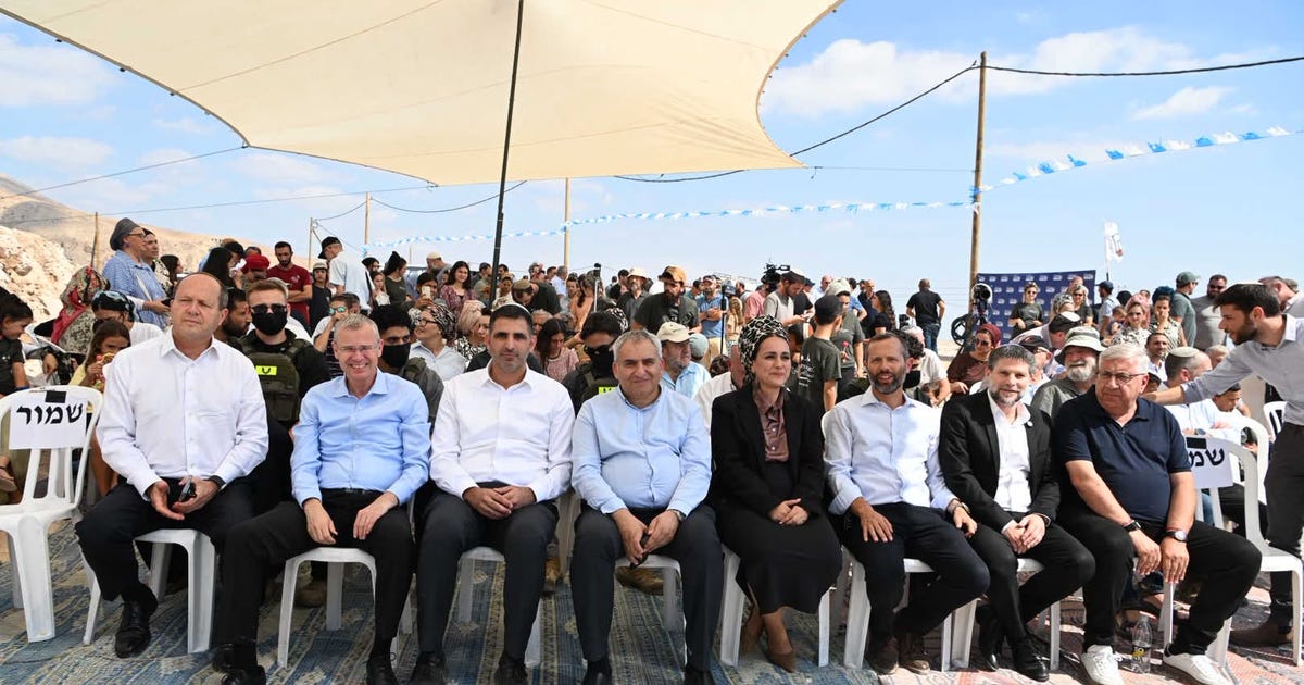 Israeli ministers inaugurate West Bank settlement tied to Palestinian community’s expulsion
