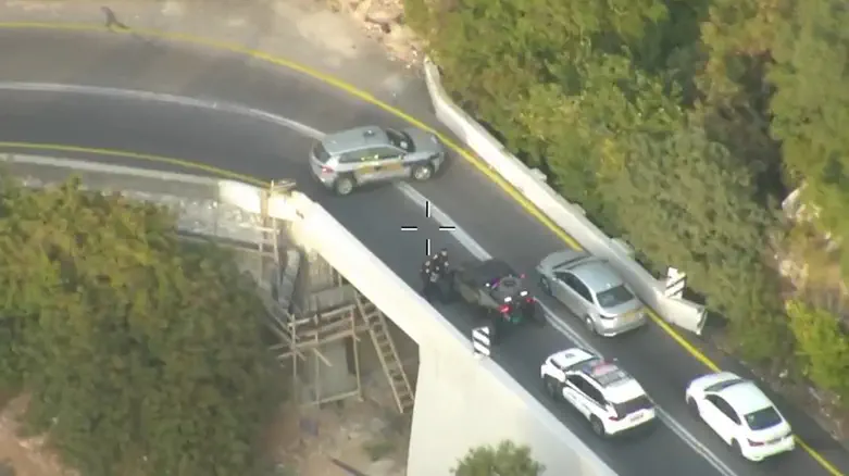 Watch: Helicopter catches dangerous driver in northern Israel