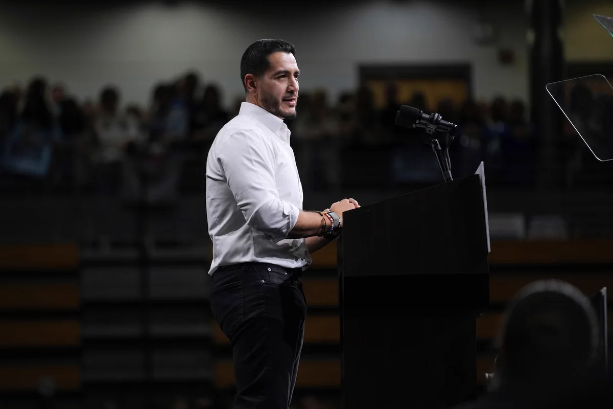 Abdul El-Sayed, the Democratic candidate in Michigan’s Senate race, distanced himself from an outside group’s incendiary ad that tied rising costs in the United States to its role in the war in Gaza. 