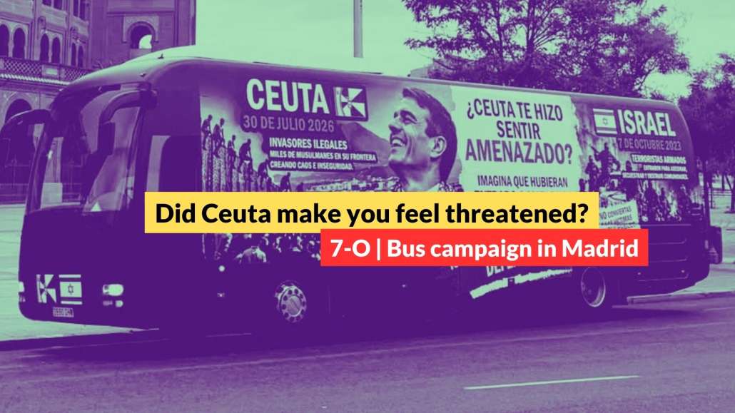 Madrid bus campaign links Ceuta border breach to Oct. 7 attacks – EJP