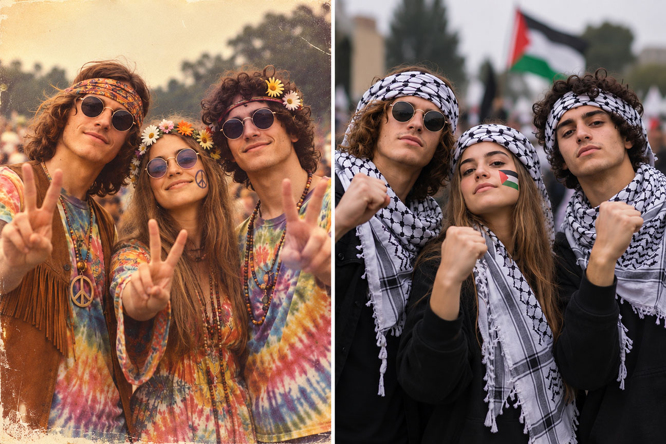 On Counterfeit Meaning: Flower Children to Manson, Gen Z to Hamas